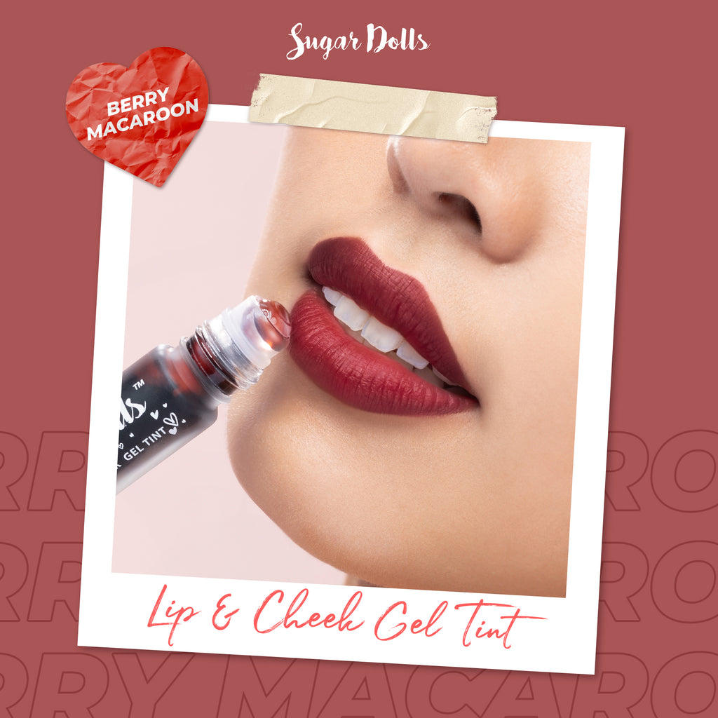 Sugar Dolls Lip & Cheek Gel Tint The Original Long Lasting, Pigmented, Lightweight, Makeup, Glossy