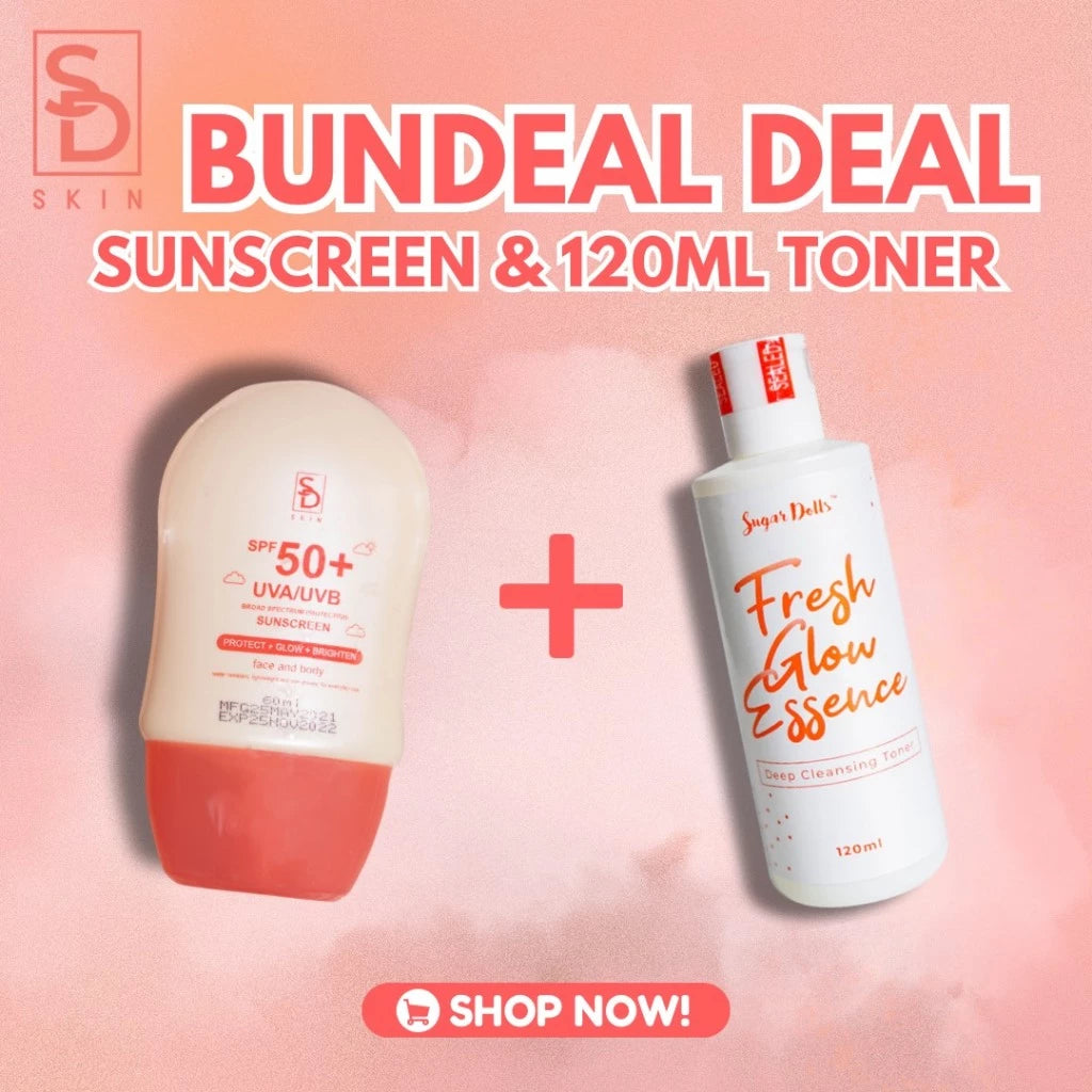 Sugar Dolls 60ml Sunscreen + Fresh Glow Essence Toner 120ml The Alternative Maintenance set