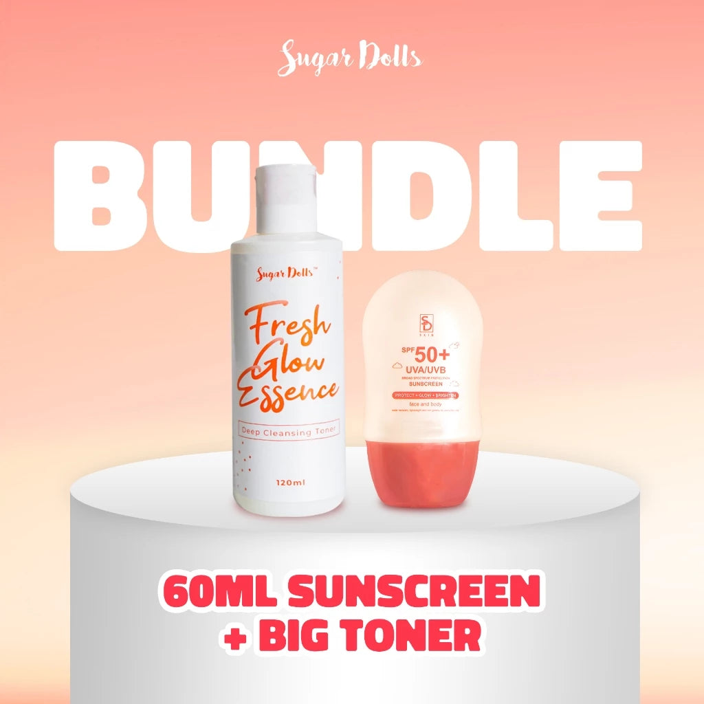 Sugar Dolls 60ml Sunscreen + Fresh Glow Essence Toner 120ml The Alternative Maintenance set