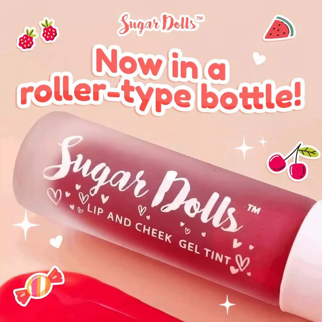 Sugar Dolls Lip & Cheek Gel Tint The Original Long Lasting, Pigmented, Lightweight, Makeup, Glossy